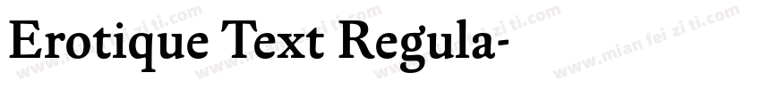 Erotique Text Regula字体转换